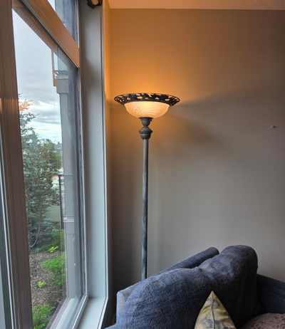 Vintage Hollywood Regency Style Torchiere Floor Lamp, View more