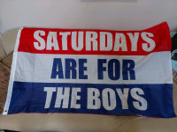 Saturdays are for the boys 3' x 5' flag.
Brand new
$10