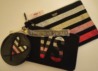 BRAND NEW Victoria's Secret 3 Pouch Set with Clasped Tag