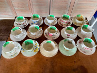 Vintage bone china tea cups