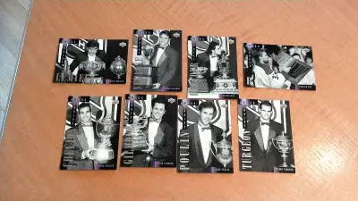 Carte Hockey Série 8 cartes Award Winners Upper Deck 1993-94 (190425-5475) AW1- Mario Lemieux $5 AW2...