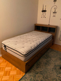 Twin Size Sealy Mattress, Bed Frame and Headboard Set