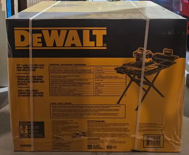 BRAND NEW BOXED DEWALT10” High Capacity Wet Tile Saw With Stand in Power Tools in Oakville / Halton Region - Image 6