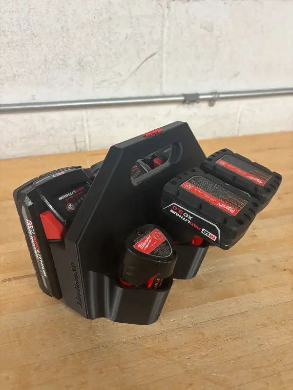 Milwaukee M12 / M18 Battery Caddy Holder 6 Pack (3+3) Packout in Power Tools in Markham / York Region - Image 2