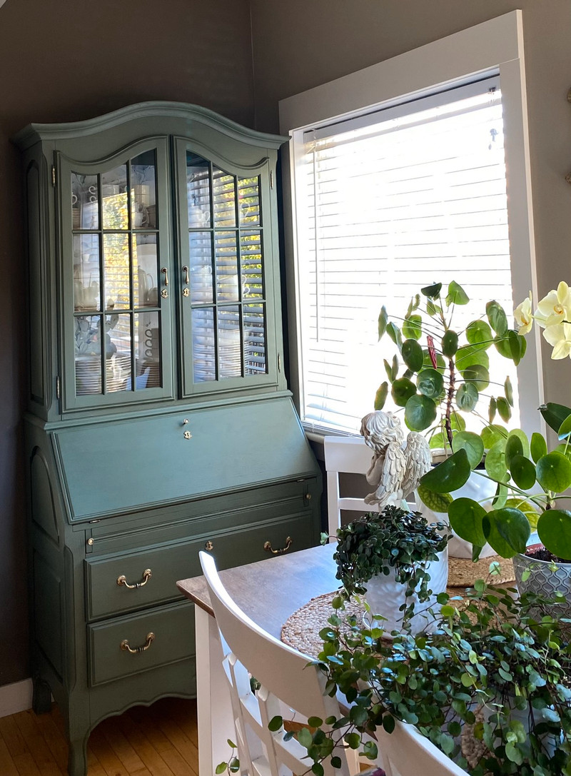 Antique oak secretary desk/ display Hutches & Display