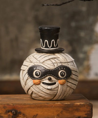 Johanna Parker Design Mummy Moe Container Halloween Decor MINT