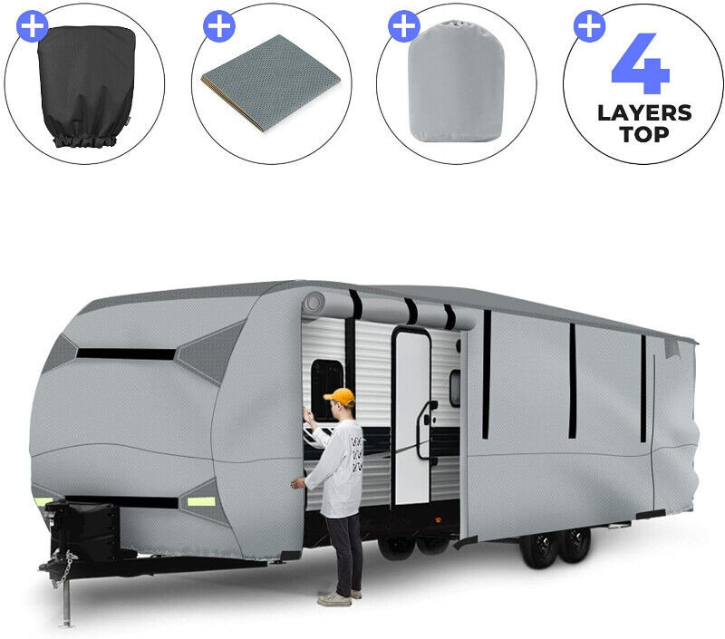 BougeRV Travel Trailer RV Cover 18'20'or24'27' or 27' 30' RV