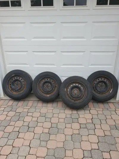 Michelin x-ice winter tires and rims 195 65 15 bolt pattern 5x114.3 (5x4.5) good for another 1 or 2...