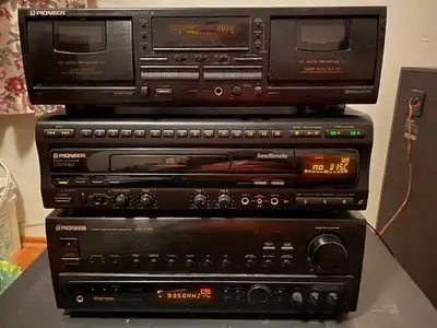 Stereo System (Pioneer) + Cables & Remotes, View more