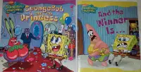 Qty 2 x 2 Sponge Bob Square Pants Books & 5 Toy Figures