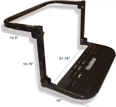 Never used. Adjusts to three positions in tire width and height. Step holds up to 400 lbs. Folds fla...