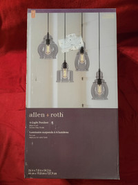 NEW Allen + Roth 4-Light Pendant Light (WS-PC2020-21)