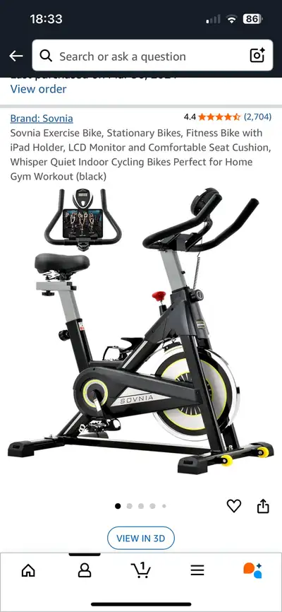 spin bike still in box , View more