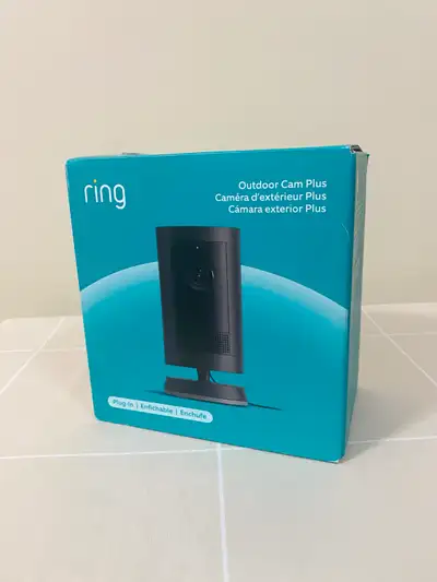 Ring Outdoor Cam Plus (Plug-In) – New, Sealed, View more