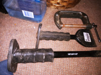 TWO  CHISELS & C  CLAMP