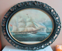 Antique SAILING SHIP Picture