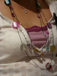 New Multi-Layers Colorful Plastic Beads Necklace