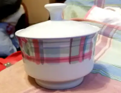 GALLERY BY INHESION porcelain sugar bowl with lid, View more