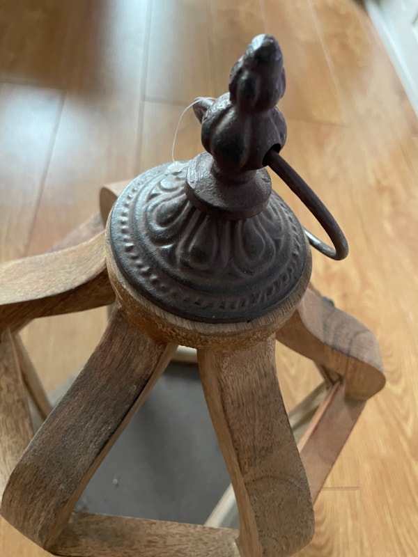 Rustic wooden Candle Lantern 18''tall by 9'' wide Home Décor