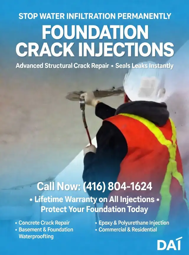 Basement leak repairs. Life time warranty in Excavation, Demolition & Waterproofing in City of Toronto - Image 2
