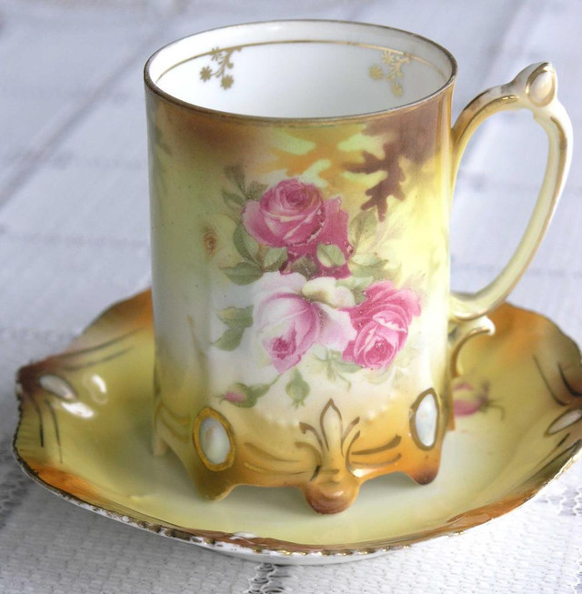 R.S. Prussia Demitasse Footed Cup and Saucer in Arts & Collectibles in Guelph