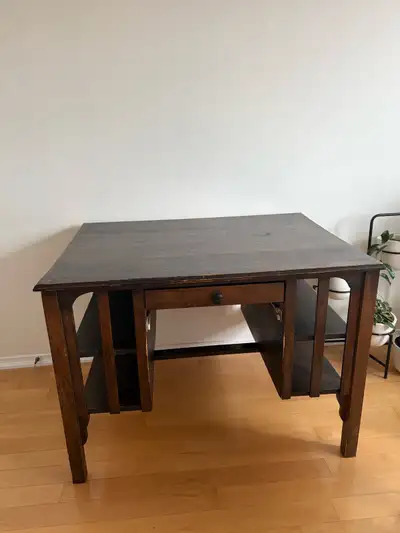Rustic pine Wooden Desk 42x31 inches. Height 30 inches, View more