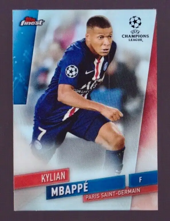 Kylian Mbappe Refractor 2019-20 Topps Finest UEFA Champions #89