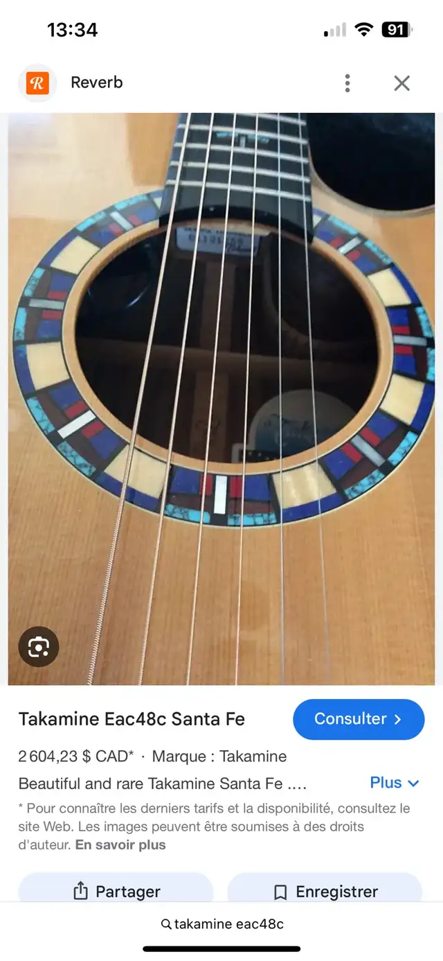 Takamine EAC48C Santa Fe – ÉTAT NEUF – Japon – Étui rigide in Guitars in City of Montréal - Image 3