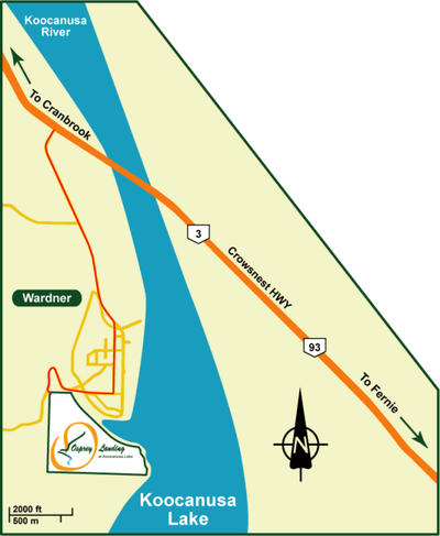 FOR SALE: Lot 25 – Osprey Landing, Lake Koocanusa Bordering the town of Wardner, East Kootenay, Brit...
