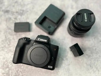 Canon EOS M50 Mark II + EF-M 15-45mm IS STM Lens + Extra Battery