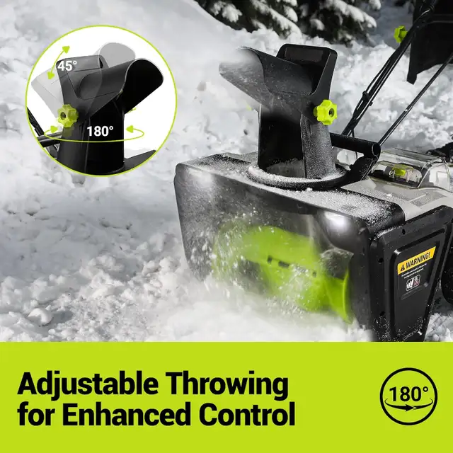 DEKOPRO 40V Cordless Snow Blower, 20-Inch Electric Thrower with in Snowblowers in Mississauga / Peel Region - Image 3