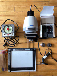 Darkroom equipments- enlarger/timer/ etc