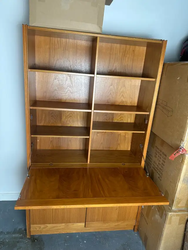 Vintage 1980s Nordesign Teak Wall Units / Cabinets – Set of 2 in Hutches & Display Cabinets in Calgary - Image 5