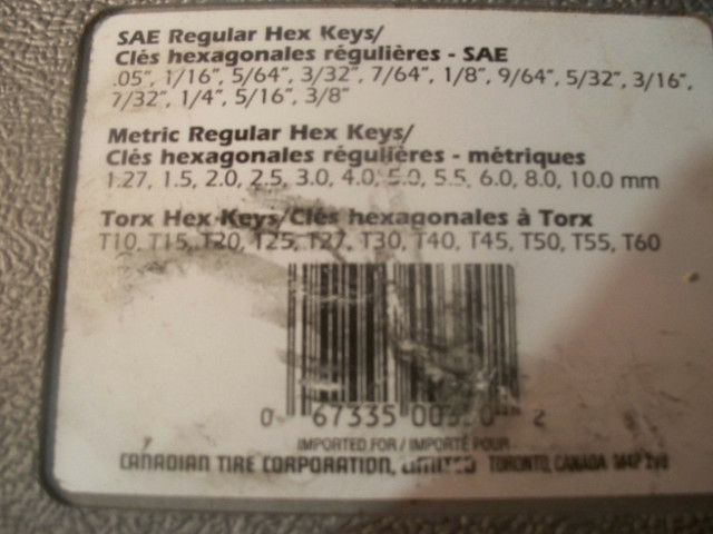 35 PIECE HEX KEY SET in Hand Tools in Sarnia - Image 2