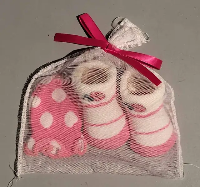 *Brand New* Infant/Baby Booties & Socks set - Pink Dot Ladybug in Clothing - 0-3 Months in Calgary - Image 3