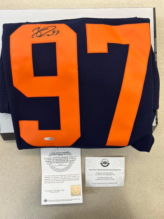 Connor Mcdavid Signed Alternate Adidas Jersey in Arts & Collectibles in Oshawa / Durham Region - Image 2