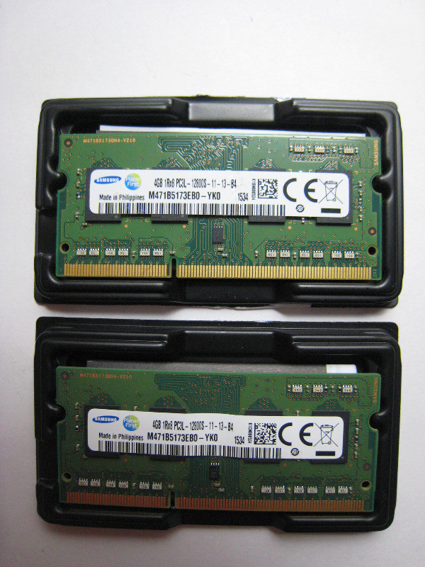 2&4gb Laptop Ram New & Used PC3-12800 & 10600-8500 -PC2-6400 in System Components in Hamilton - Image 3