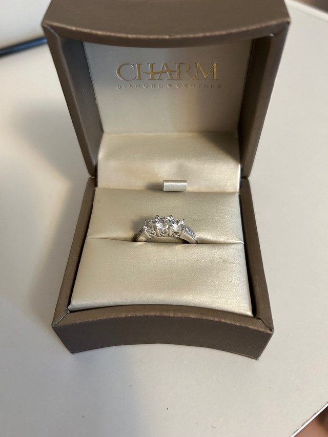 3 stone white sapphire anniversary ring $50 | Jewellery & Watches | Moncton  | Kijiji