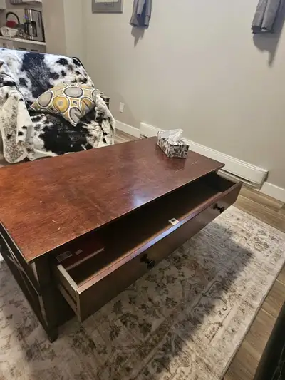 wood coffee table, View more