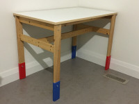 Child desk, wood-melamine, height adj.