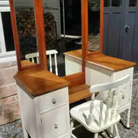 Vintage Vanity with Chair