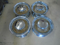 16 inch Gold spoke wire wheels