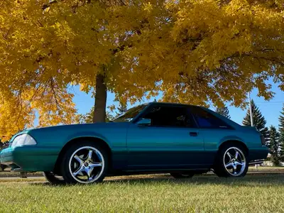 1991 Mustang LX Hatchback Calypso green Black interior 148,000 original km’s Trick Flow Street Intak...