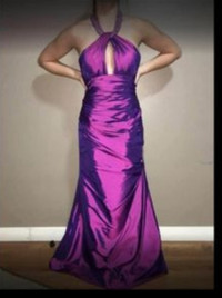 New, purple Bridesmaids dress, grad gown, halter