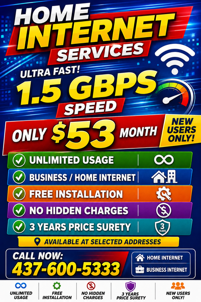 Unlimited Internet Plan | 1.5 Gbps, View more