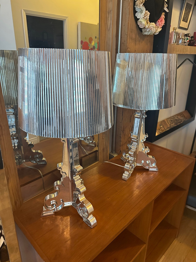 2 KARTELL BOURGIE SILVER LUCITE TABLE LAMPS MODERN LUX LIGHTS | Indoor  Lighting & Fans | City of Toronto | Kijiji