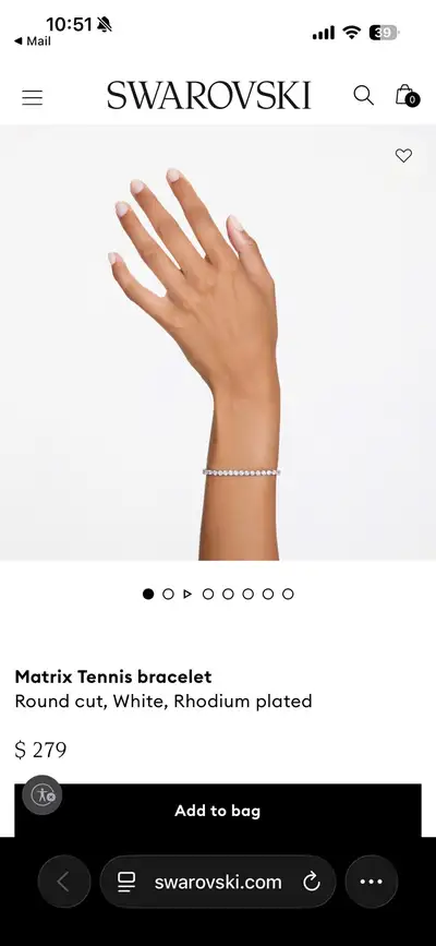 Swarovski Matrix Tennis Bracelet, large , View more