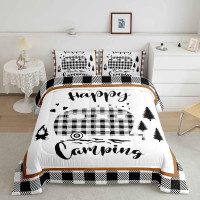New 3 Piece Happy Camping Comforter Set • QUEEN SIZE
