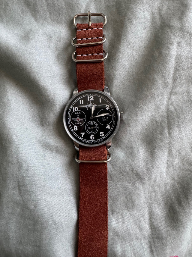 Old Soviet Aviation wind-up watch VERY COOL! Approx 37mm.  in Jewellery & Watches in City of Toronto - Image 2