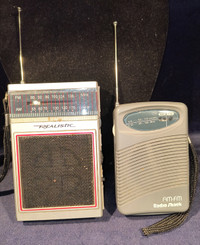 Electronics: Two vintage Radio Shack Realistic Transistor radios